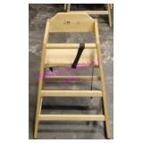 2X, Wooden Baby High Chairs with safety Strap