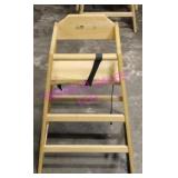 2X, Wooden Baby High Chairs with safety Strap