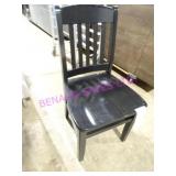 16X, SOLID WOOD BLACK DINING CHAIR