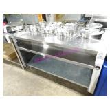 1X, 58"X32" 8 WELL S/S STEAM TABLE W/ INSERTS