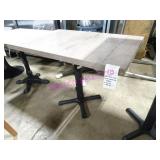 LOT, 3 PCS ASST SIZE  WOOD TOP TABLES - NOTE