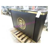 1X, 63"X43"T BLACK WOOD W/ GOLD TRIM HOSTESS STN
