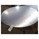 1X, 59.5"D ROUND FOLDING LEG TABLE W/ METAL COVER