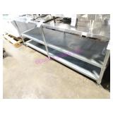 1X, 96"X30" STAINLESS STEEL TABLE W/ 2 U/S