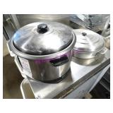 LOT, 2PC, GLOBE ELEC RICE COOKER & EGG POACH PAN