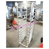 1X, 18"X69"T 12 SLOT ALUM PORTA TRAY RACK