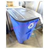1X, RUBBERMAID 36"T FLIP TOP PORTA RECYCLE BIN