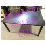 1X, 59"X30" SOLID WOOD BLACK DINING TABLE