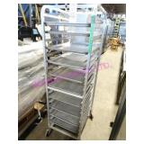 1X, 20.5"X68"T 20 SLOT ALUM PORTA TRAY RACK