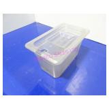 LOT, 19PC 1/4SIZE PLASTIC & S/S INSERTS W/ 8 LIDS