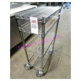1X, 23.5"X12"X41"T 4 SHELF CHROME PORTA WIRE RACK