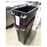 LOT, 2PC RUBBERMAID 30"T GARBAGE BINS