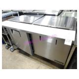 1X, 60"X34" TRUE 2DR S/S PORTA COLD PREP TABLE