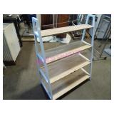 2X, 39.5"X50"T METAL FRAME 4 WOOD SHELF RACK