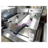 1X, OMCAN 48585 S/S T/T 2 WELL ELEC FRYER