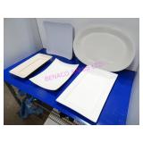 LOT, 13PCS ASST SIZE/STYLE LARGE SERVING PLATTERS