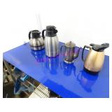 LOT, 9PCS ASST SIZE/STYLE COFFE POTS & THERMOS