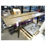 1X, 96"X34"X38.5"T LIVE EDGE WOOD TABLE W/ POWER