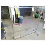 1X, 60"X63.5"T CHROME METAL PORTA CLOTHES RACK