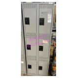 1X, 24"X72" DOUBLE BANK SIX DOOR LOCKER