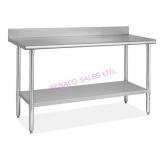 1X, 48" X 30" STAINLESS STEEL TABLE W/ B.S.