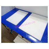 LOT, 9PCS ASST SIZE RESIN CUTTING BOARDS