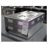 1X, OMCAN 17680 S/S 2 WELL WARMER W/ INSERTS