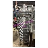 20 SLOT ALUM PORTA TRAY RACK 20"X26"X70"H