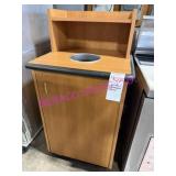 1X, 25" WOOD GARBAGE STN W/ BIN