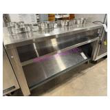 1X, 58" 4 WELL STEAM TABLE W/ INSERTS