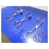 LOT, 1 BIN (30PC) FORK & SPOON STYLE S/S TONGS