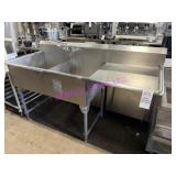 1X, 72" X 28" STAINLESS STEEL TWO WELL SINK W/ RO