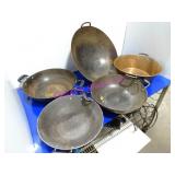 LOT, 6 PCS ASST SIZE WOK PANS