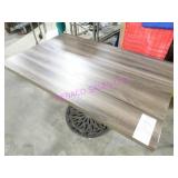 2X, 48"X30" SOLID WOOD TOP TABLE W/ H.D. BASE