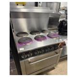 1X, EFI HRG36 ELECTRIC 6 BURER STOVE 208V 3PH
