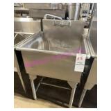 1X, 27" ONE WELL S/S SINK W/ TAP