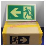 12 PCS Globrite Exit Sign, Running Man,Double Side