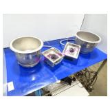 LOT, 4PCS ASST SIZE S/S DROP-IN SOUP WARMER