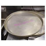 LOT, 9 PCS 18" ALUM PIZZA PANS