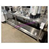 1X, 96" X 30" S/S TABLE W/ UNDERSHELF