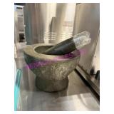 1X, STONE MORTAR & PESTLE