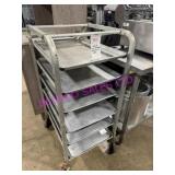 X, 6 SLOT PORTA TRAY RACK W/ TRAYS
