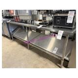 1X, 96" X 30" STAINLESS STEEL TABLE W/ US