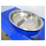 LOT, 15PC OVAL 2 SECTION S/S CHAFING DISH INSERTS