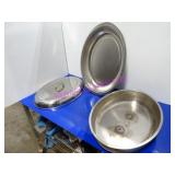 LOT, 9 PCS ASST CHAFING DISH PARTS