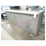 1X, 117"X33" WOOD COUNTER W/ H.D. GRANITE TOP