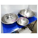 LOT, 18PC S/S ASST SIZE NESTING MIX BOWLS