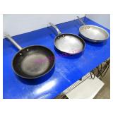 LOT, 8PC ASST SIZE S/S FRY PANS