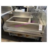 1X, 42"X25" S/S COCKTAIL SINK W/ SPEED RAIL