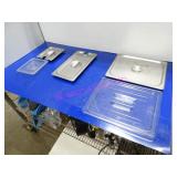 LOT, 1 BIN ASST S/S & PLASTIC INSERT LIDS